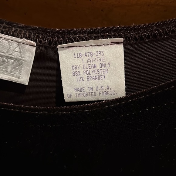 Victoria Secret early 90s. Velvet. Light weight. Size Large. Color Expresso. - Picture 2 of 5